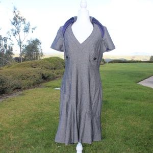 Grey asymmetrical Seem Dress